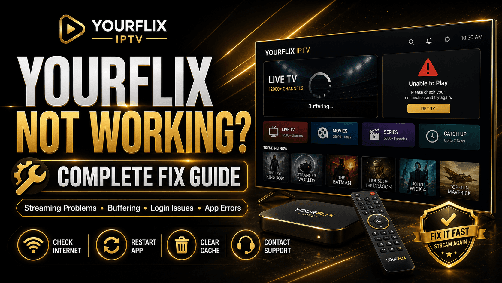 YourFlix Not Working? Complete Fix Guide for Streaming Problems