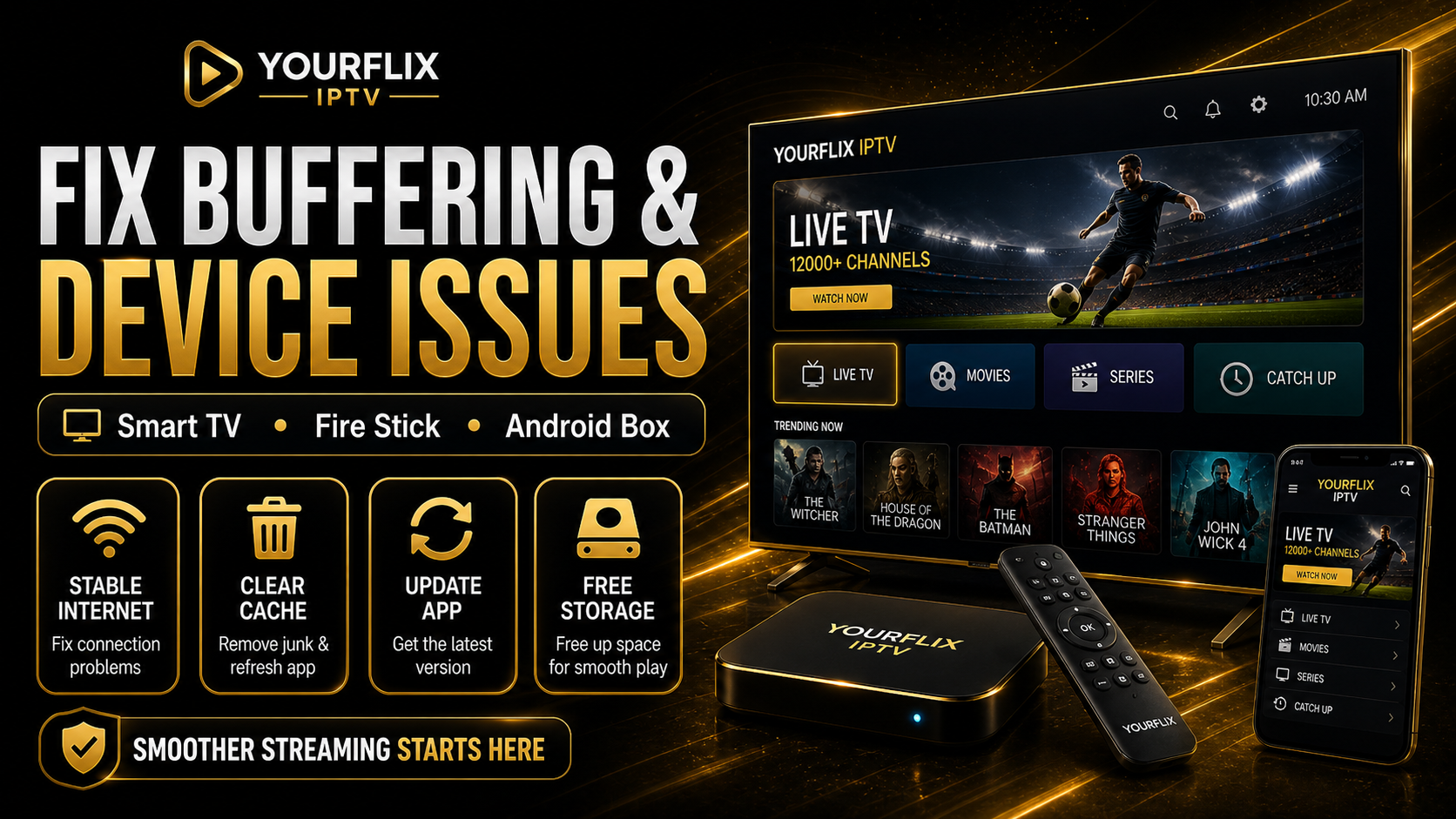 Fixing YourFlix login, buffering, and app loading issues